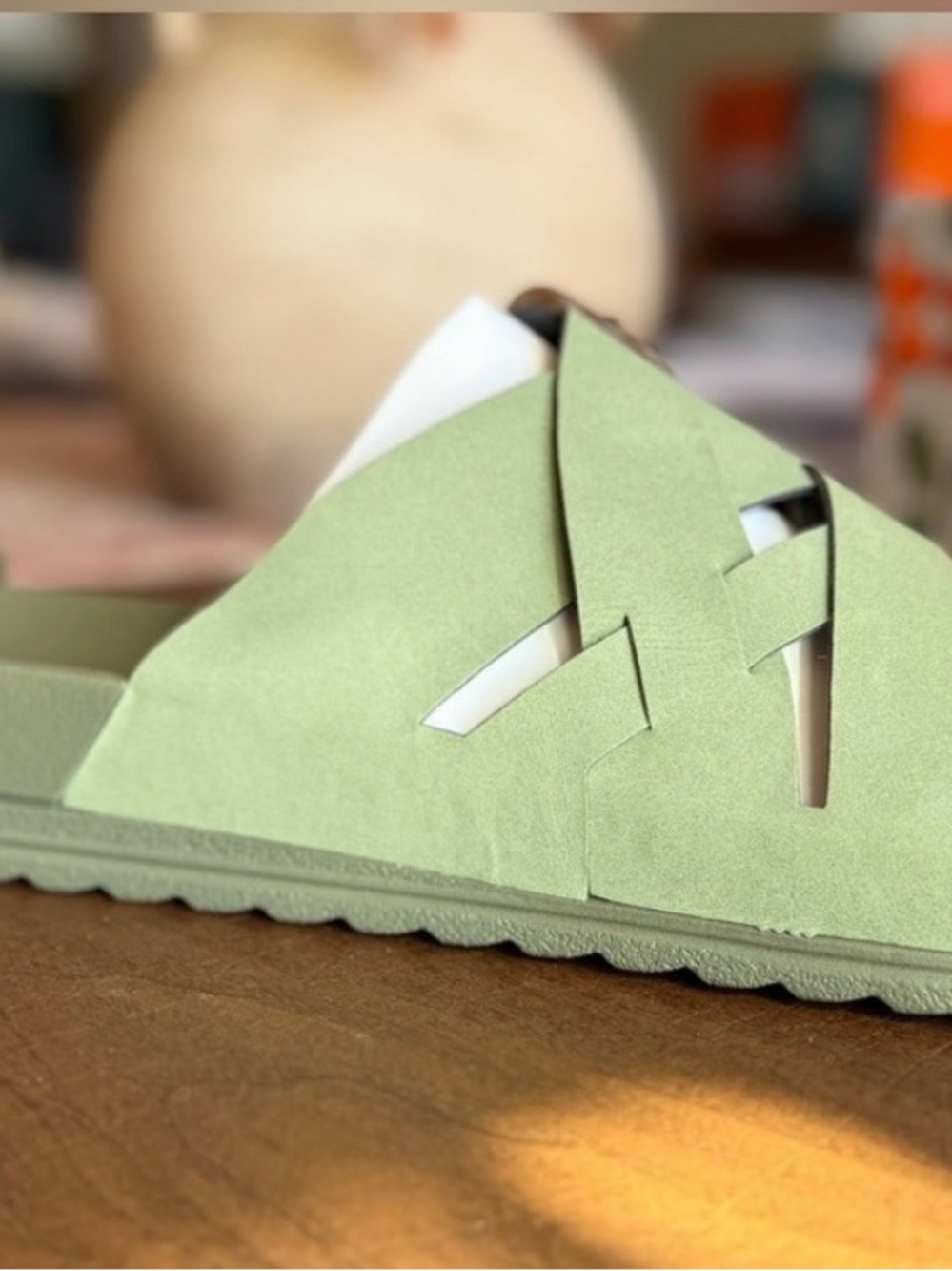 NWT Muk Luks Women's Sage Green Braided Slide Sandals SZ 9 - Picture 5 of 8